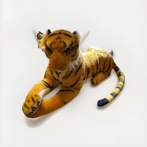 TIGER CUB 18" Plush Stuffed Animal Realistic Vintage 31” Paw To Tail End